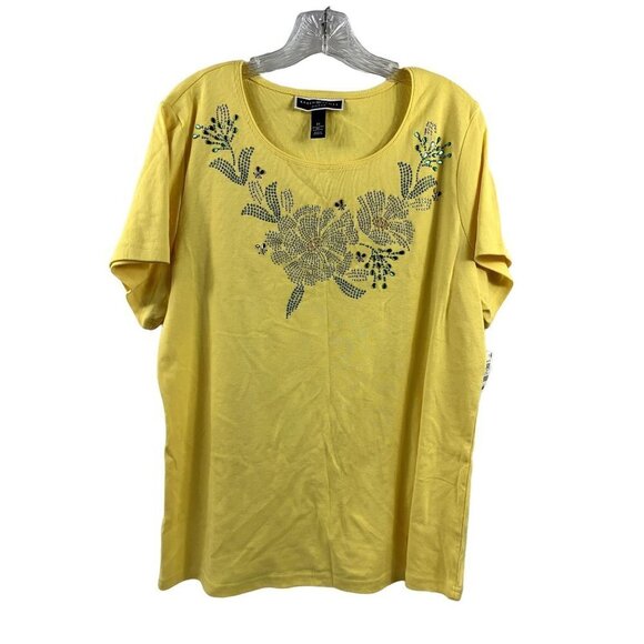 Karen Scott Tops - Karen Scott Women's Yellow Shirt
